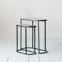 Jansen Set of Two Oval Side Tables