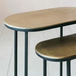 Jansen Set of Two Oval Side Tables