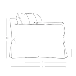 Jasmine Natural Belgian Linen Two Seater Sofa