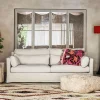 Jasmine Natural Belgian Linen Three Seater Sofa