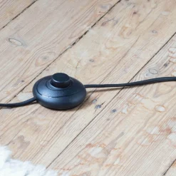Jax Black Wood Floor Lamp
