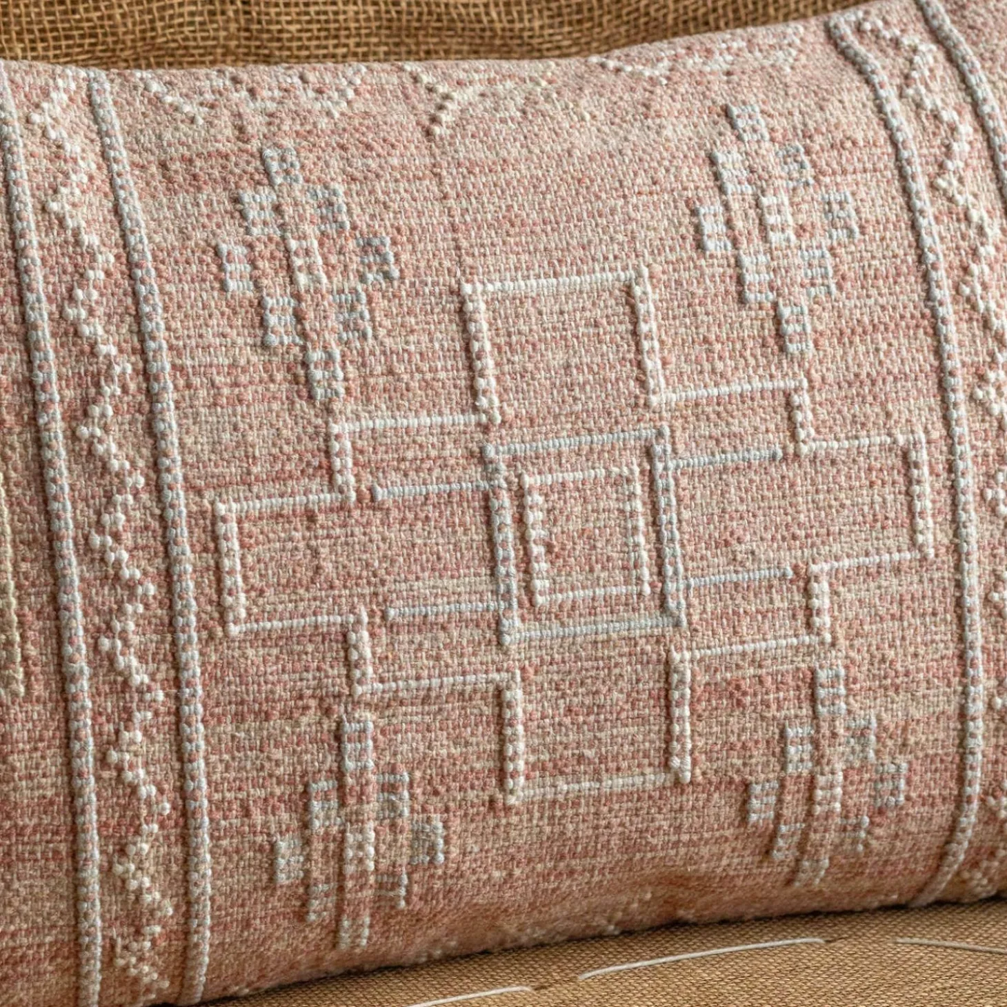 Josie Rectangular Pink Cushion
