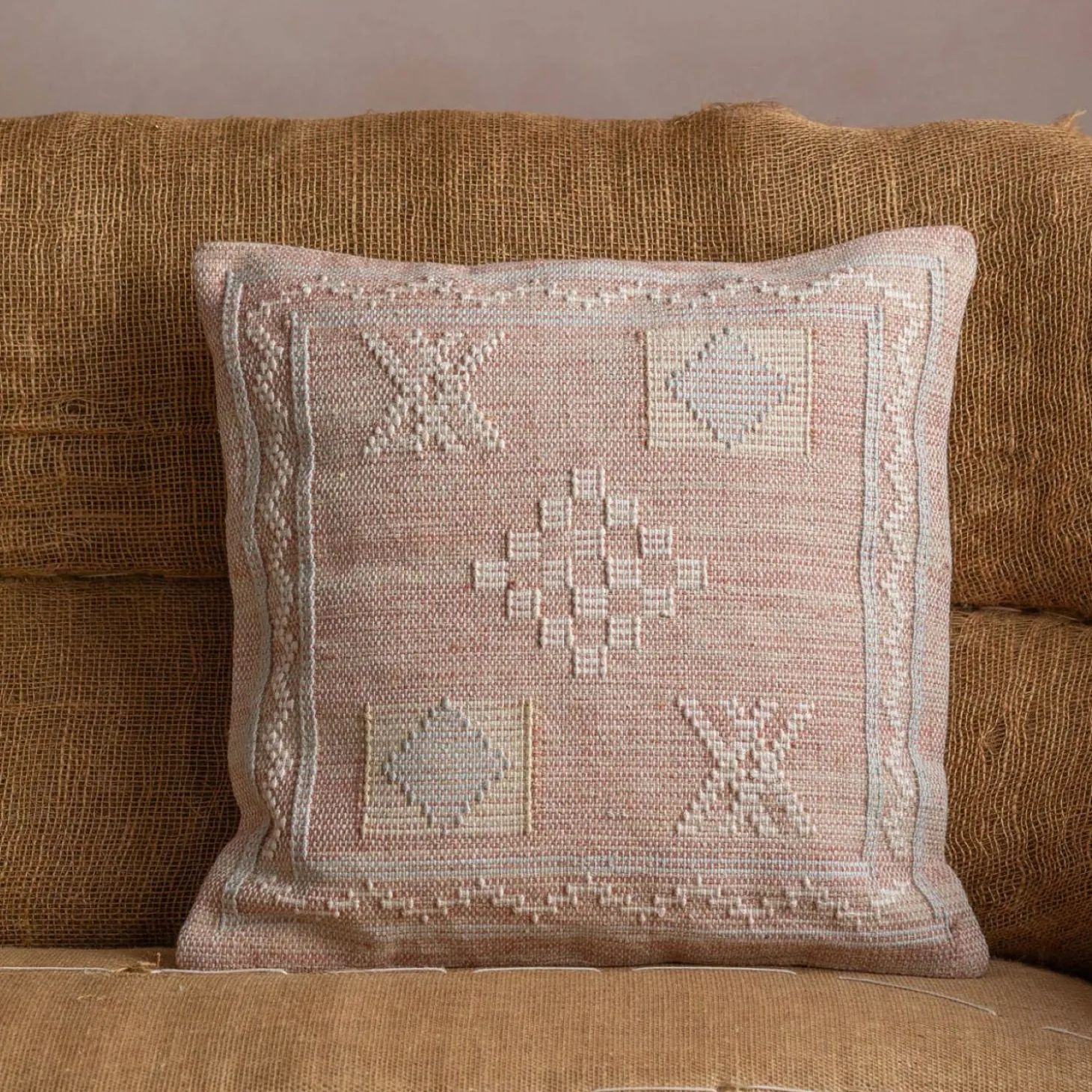 Josie Square Pink Cushion
