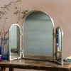 Jules Antique Silver Triple Table Top Mirror
