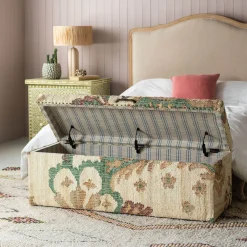 June Jute Floral Blanket Box