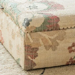 June Jute Floral Ottoman