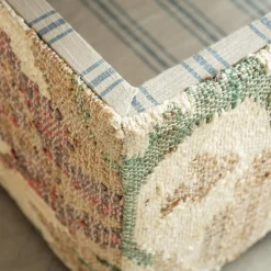 June Jute Floral Ottoman