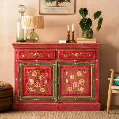Junli Red Painted Cabinet