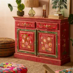 Junli Red Painted Cabinet
