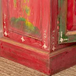 Junli Red Painted Cabinet