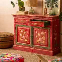 Junli Red Painted Cabinet