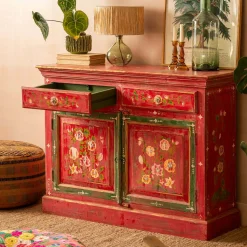 Junli Red Painted Cabinet
