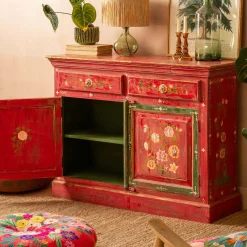Junli Red Painted Cabinet