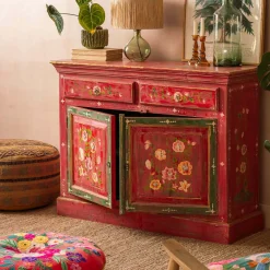Junli Red Painted Cabinet