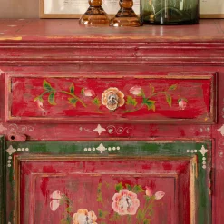 Junli Red Painted Cabinet