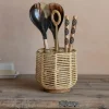 Jute and Brass Cutlery Holder