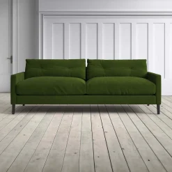 Kasper Grass Green Velvet Sofa