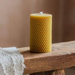 Large Beeswax Pillar Candle