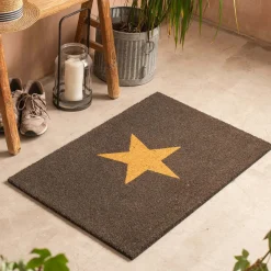 Large Charcoal Star Doormat