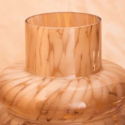 Large Cinnie Brown Glass Vase