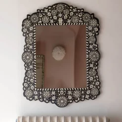 Large Ditsy Bone Inlay Mirror