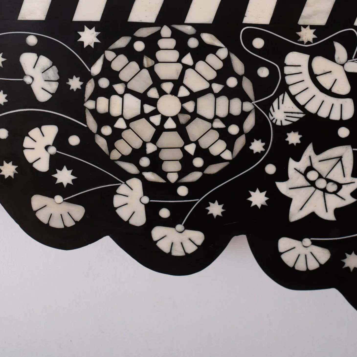 Large Ditsy Bone Inlay Mirror