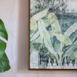 Large Framed Jungle Village Print