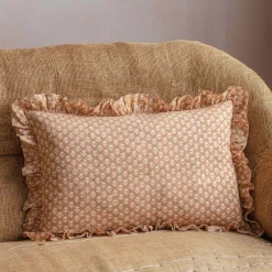 Large Rectangular Floral Block Printed Cushions