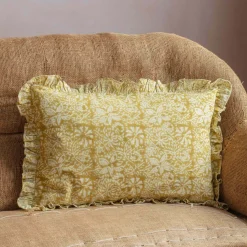 Large Rectangular Floral Block Printed Cushions
