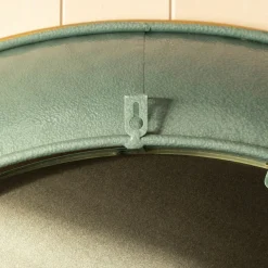 Large Round Teal Mirror