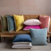 Large Velvet and Linen Backed Cushions