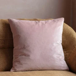 Large Velvet and Linen Backed Cushions