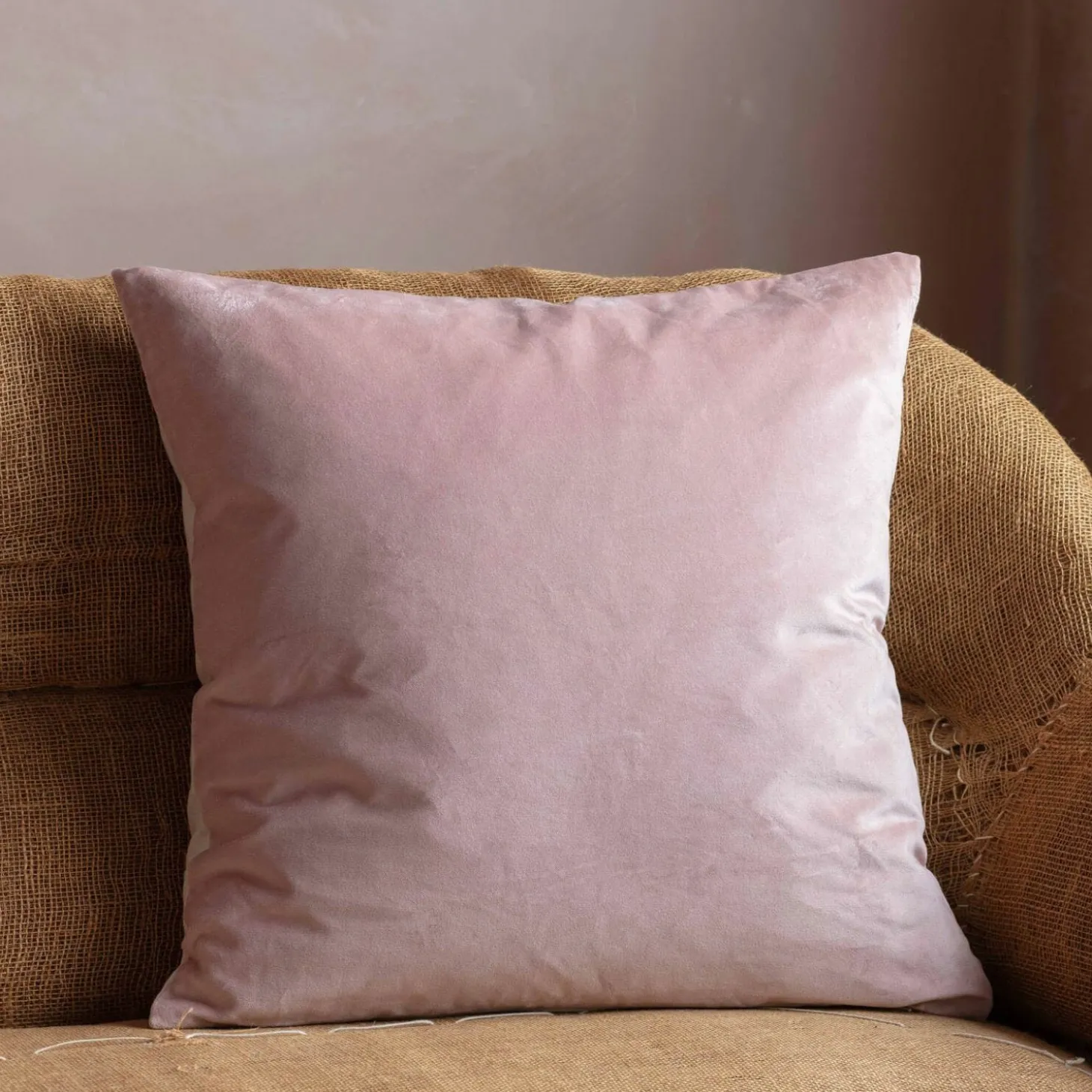 Large Velvet and Linen Backed Cushions