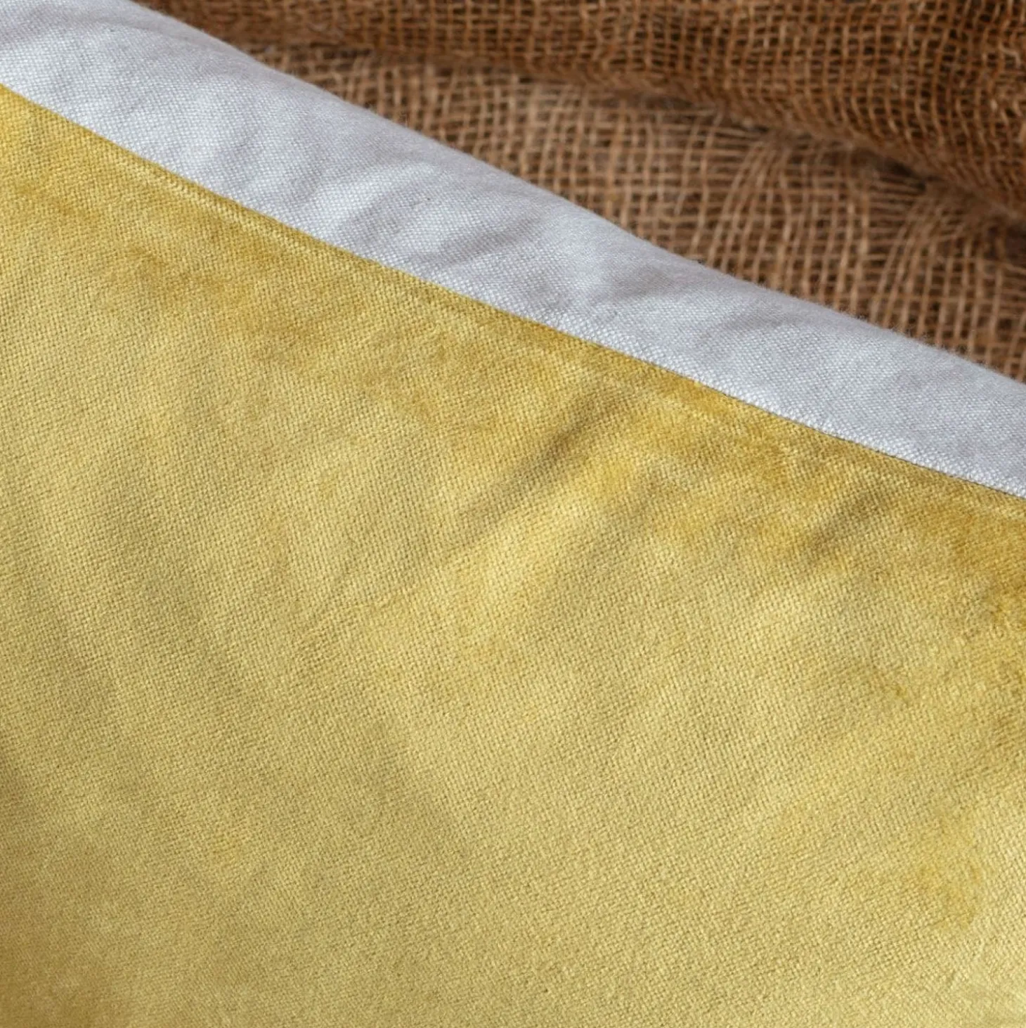 Large Velvet and Linen Backed Cushions