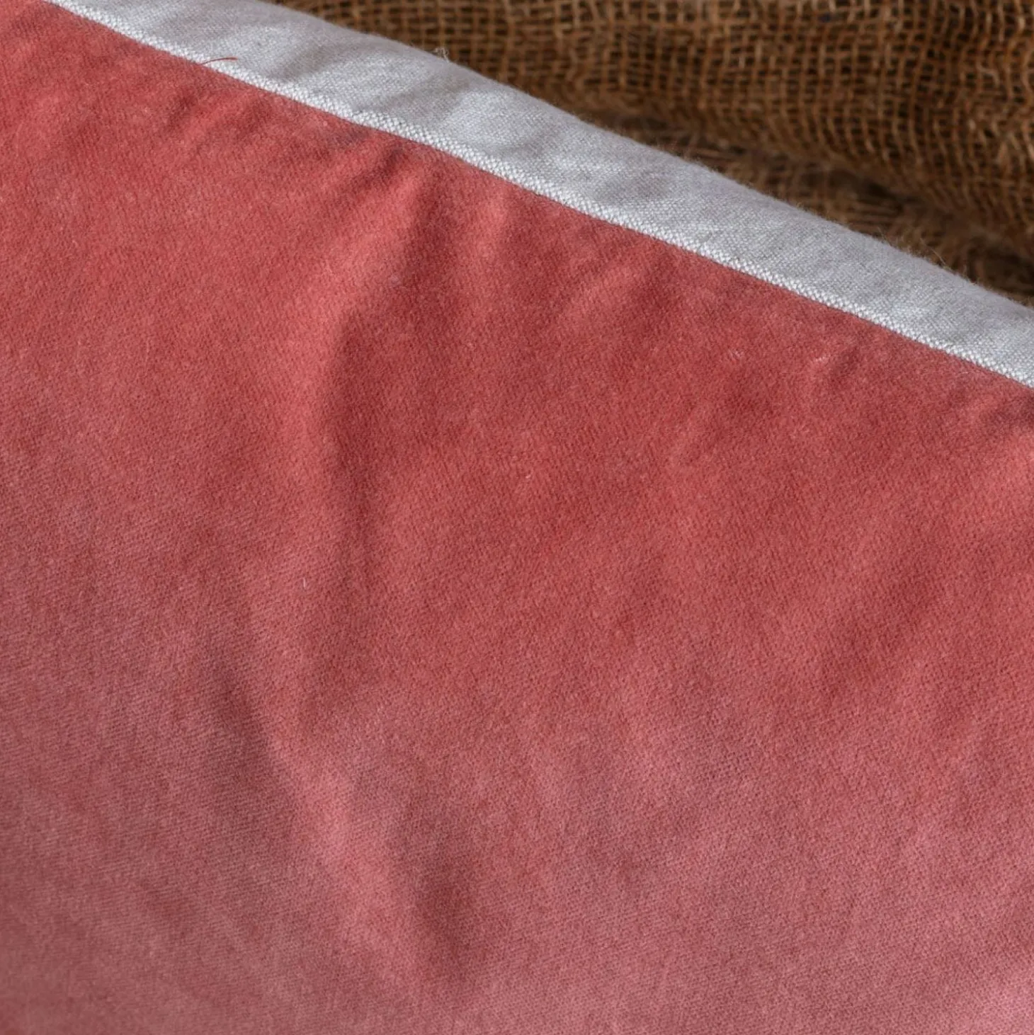 Large Velvet and Linen Backed Cushions