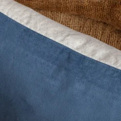 Large Velvet and Linen Backed Cushions