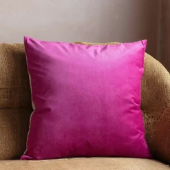 Large Velvet and Linen Backed Cushions