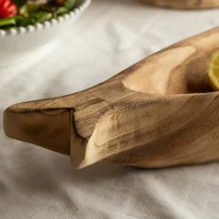 Large Wooden Fish Tray