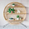 Large Wren Round Wicker Shelving Unit