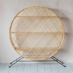 Large Wren Round Wicker Shelving Unit