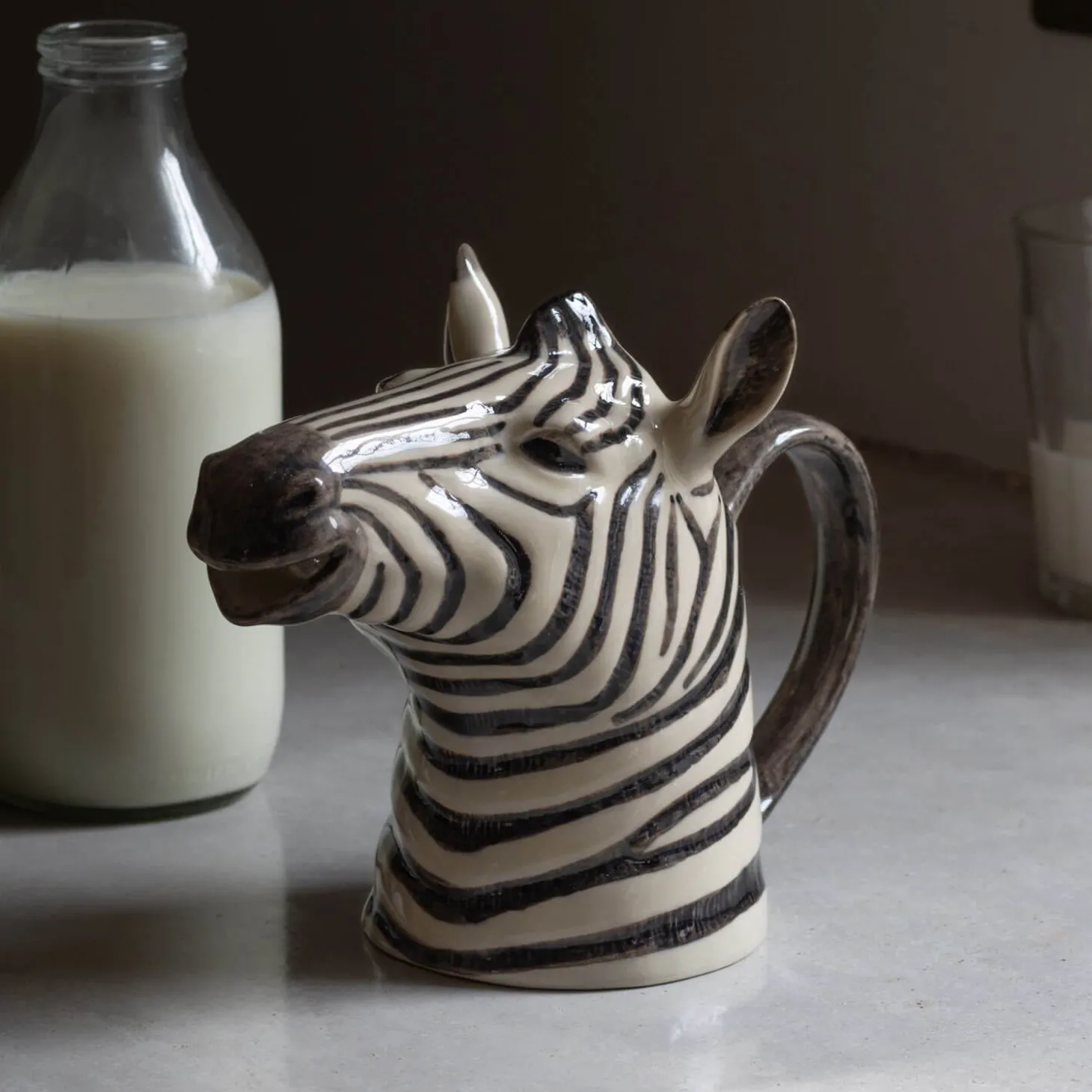 Large Zebra Jug