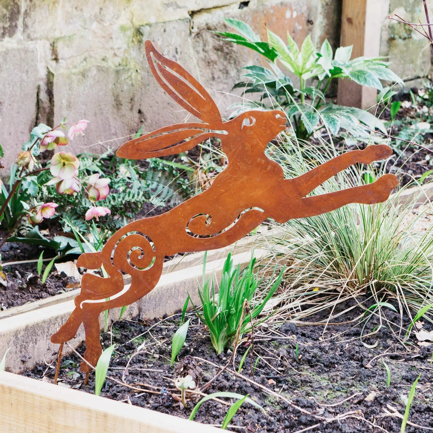 Leaping Hare Garden Stake