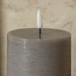 LED Pillar Candle Sandstone