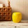 Lemon Yellow Ceramic Stool