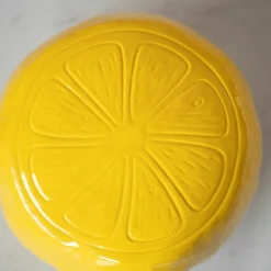 Lemon Yellow Ceramic Stool