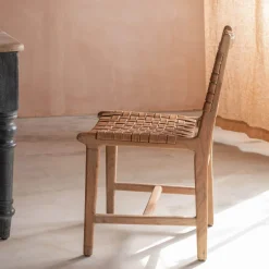 Leon Woven Leather Chair