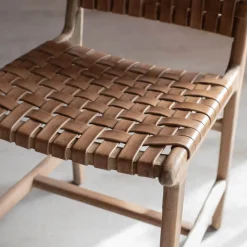 Leon Woven Leather Chair