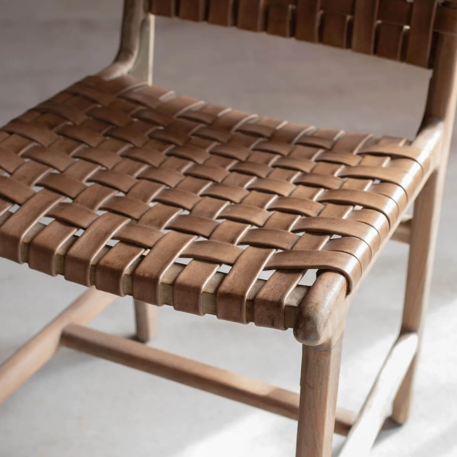 Leon Woven Leather Chair
