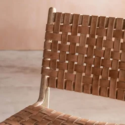 Leon Woven Leather Chair