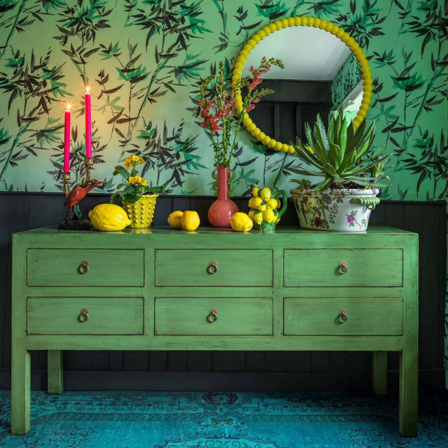 Leshan Jade Six Drawer Sideboard